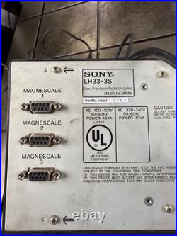 SONY LH33-3S 3 axis DRO Digital Read Out Tested #7512