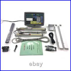 US 2 Axis Digital Readout For Milling Lathe Machine+ 2 Precision Linear Scales