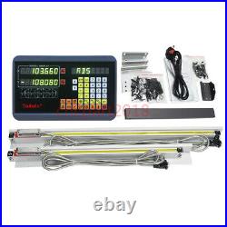 XY 2Axis Digital Readout DRO Display TTL Linear Scale 350&400mm CNC Mill Kit
