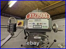 Xyz 1500 Turret Milling Machine Varispeed Head Digital Readout Powered X-axis
