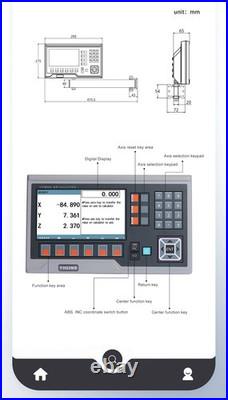 YH800-2P Metal LCD 7inch Digital Readout DRO 15 language